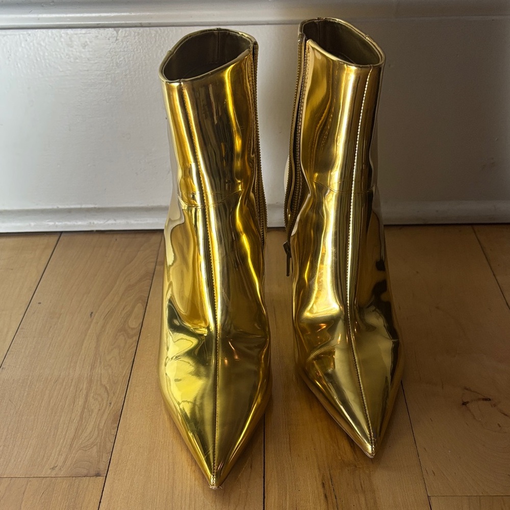 Gold Ankle Boots